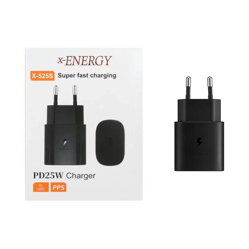 شارژر دیواری فست و PD تک پورت X-Energy مدل X-525S 25W - مشکی - تصویر 2