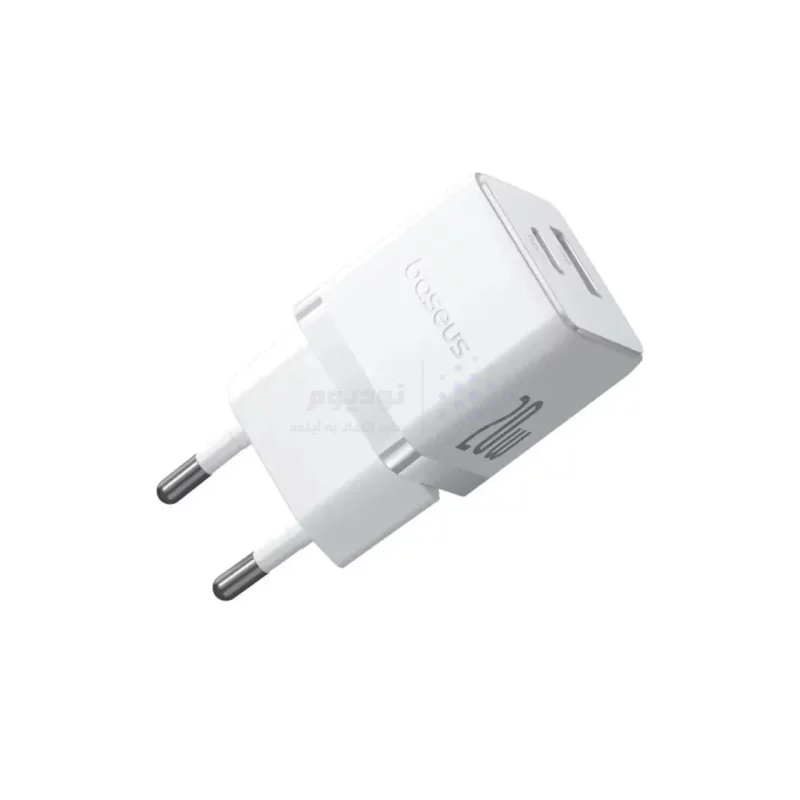 شارژ دیواری فست و PD دو پورت Baseus مدل Palm 20W - سفید (گارانتی آونگ) - تصویر 4