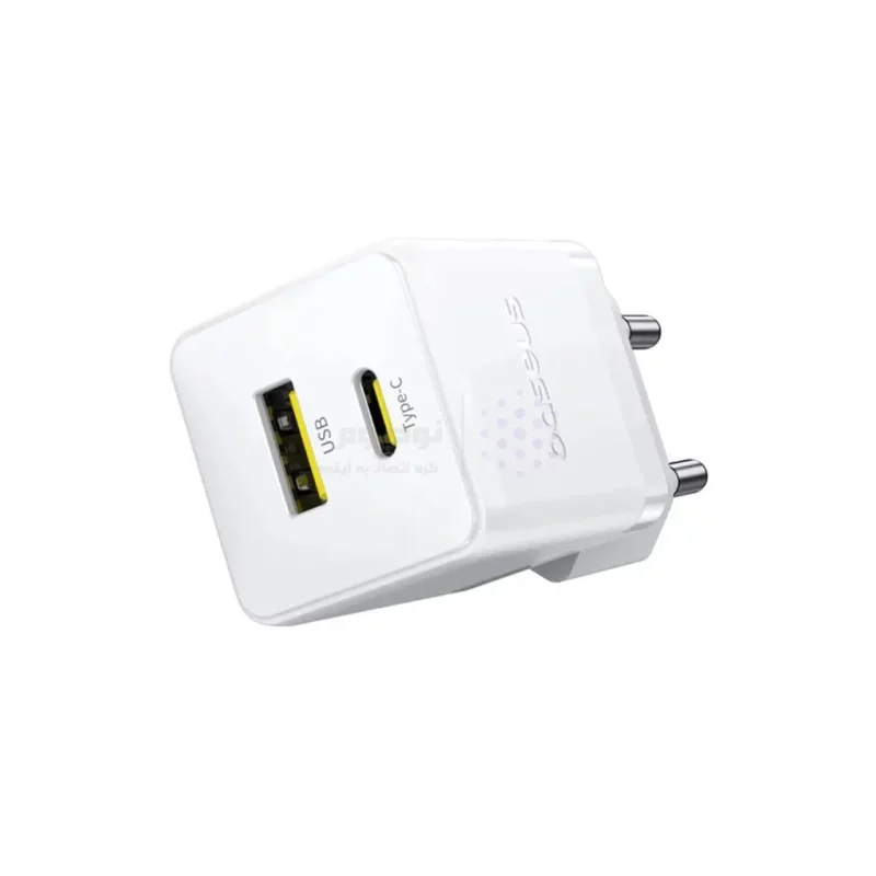 شارژ دیواری فست و PD دو پورت Baseus مدل Palm 20W - سفید (گارانتی آونگ) - تصویر 6