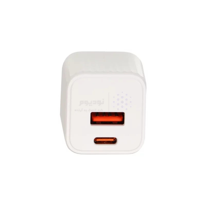 شارژر دیواری فست و PD دو پورت Hatron مدل HWC260GM 20W - سفید - تصویر 5