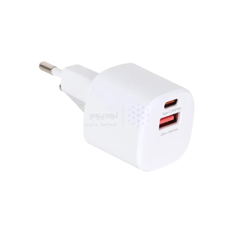 شارژر دیواری فست و PD دو پورت Hatron مدل HWC262GM 33W - سفید - تصویر 4