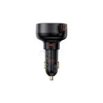 شارژر فندکی PD و فست دو پورت Baseus مدل Enjoyement Pro CCTXP-UC 60W - مشکی (گارانتی آونگ) - تصویر 4