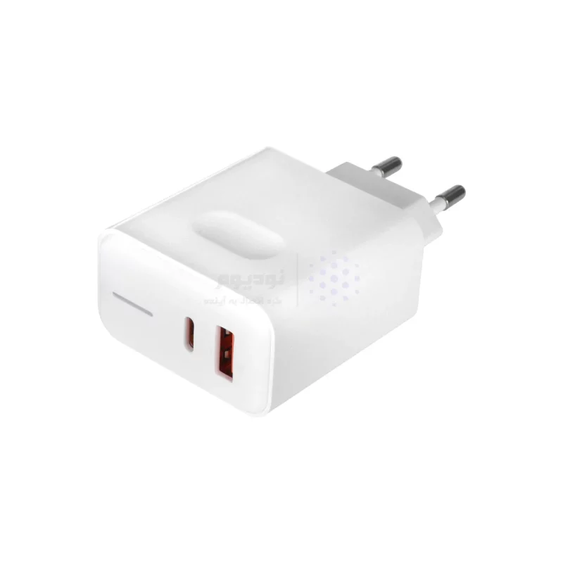 شارژر دیواری PD و فست دو پورت Tranyoo مدل T-EU6 C 25W به همراه کابل شارژ Type-C to Type-C - سفید - تصویر 4