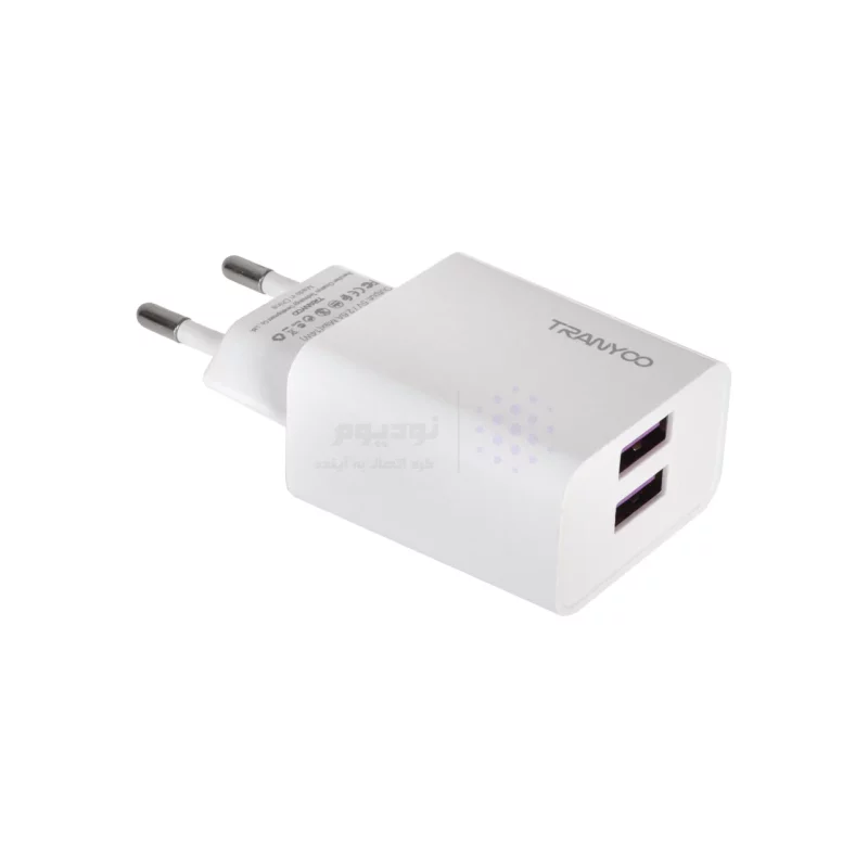 شارژر دیواری فست دو پورت Tranyoo مدل T-C02 C 14W به همراه کابل شارژ Type-C - سفید - تصویر 4