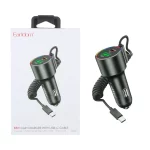 شارژر فندکی PD و فست دو پورت Earldom مدل CC44 83W - مشکی(کابل رابط متصل Type-c)