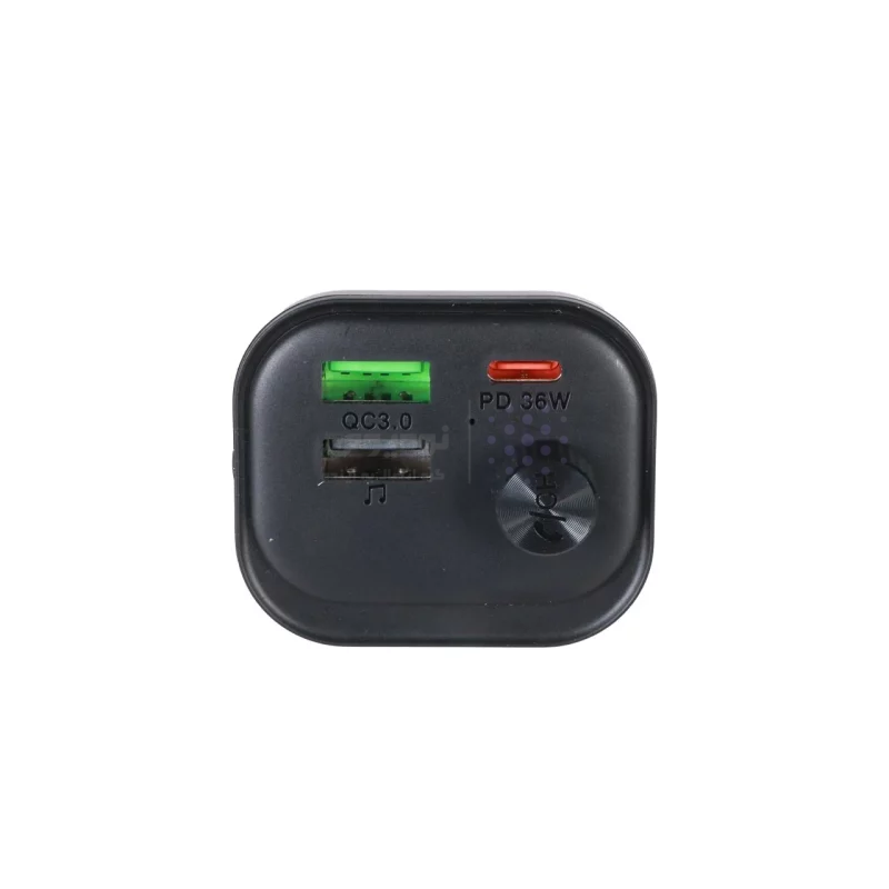 شارژر فندکی PD و فست دو پورت و گیرنده بلوتوثی Earldom FM مدل M112 54W - مشکی - تصویر 5