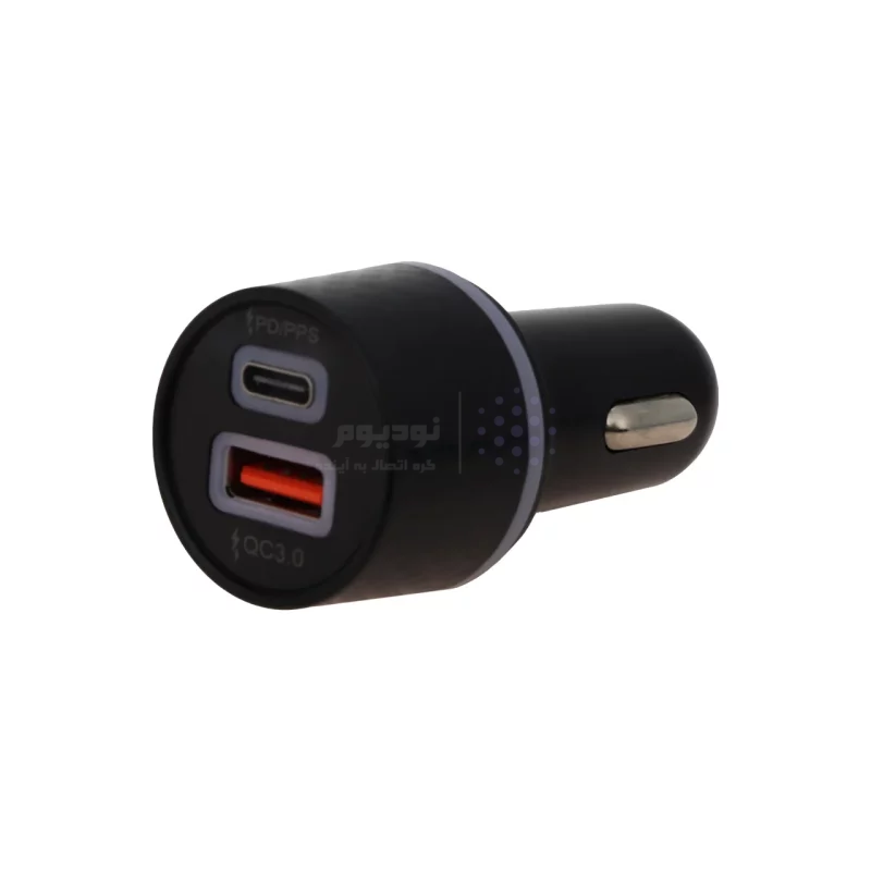 شارژر فندکی فست و PD دو پورت مدل CC(PD+QC) 38W - مشکی - BSA - تصویر 4