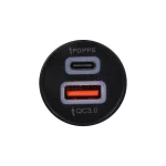 شارژر فندکی فست و PD دو پورت مدل CC(PD+QC) 38W - مشکی - BSA - تصویر 5