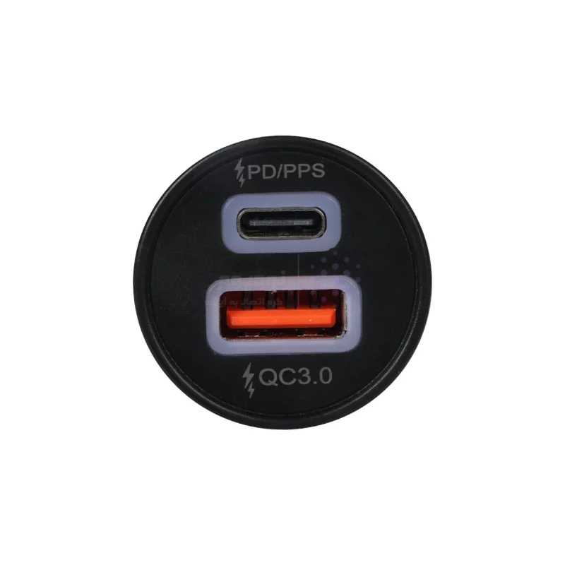 شارژر فندکی فست و PD دو پورت مدل CC(PD+QC) 38W - مشکی - BSA - تصویر 5