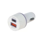 شارژر فندکی فست و PD دو پورت مدل CC(PD+QC) 38W - سفید - BSA - تصویر 4