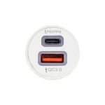 شارژر فندکی فست و PD دو پورت مدل CC(PD+QC) 38W - سفید - BSA - تصویر 5