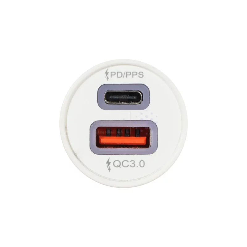 شارژر فندکی فست و PD دو پورت مدل CC(PD+QC) 38W - سفید - BSA - تصویر 5