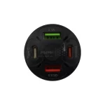شارژر فندکی فست و PD چهار پورت مدل CC123 38W - مشکی - BSA - تصویر 5