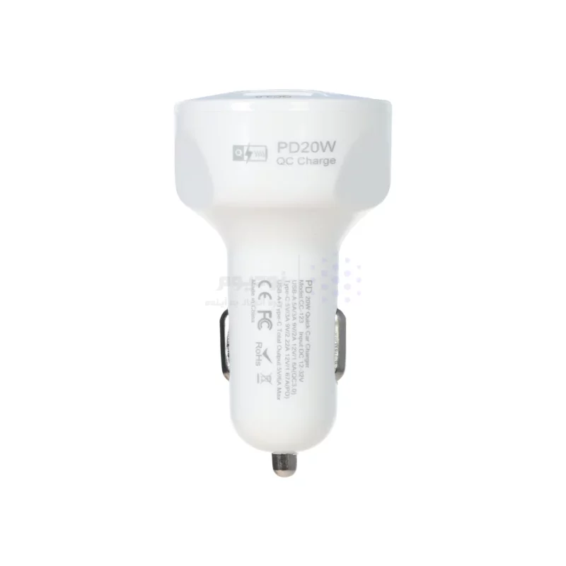 شارژر فندکی فست و PD چهار پورت مدل CC123 38W - سفید - BSA - تصویر 3