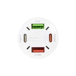 شارژر فندکی فست و PD چهار پورت مدل CC123 38W - سفید - BSA - تصویر 5