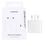 شارژر سه پین SAMSUNG 25W مدل T2510 ( فست و PD) سفید - اصل چین (گارانتی 18 ماهه تعویض اچ دی سرویس )