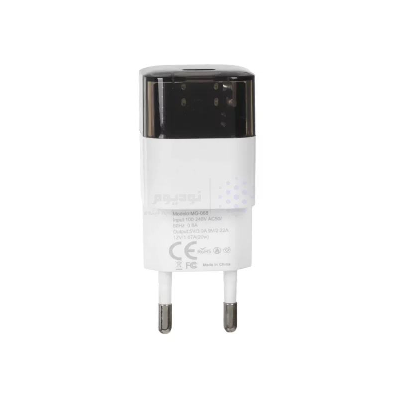 شارژر دیواری PD و فست تک پورت BUKU مدل MC-068 - سفید - MMS - تصویر 3