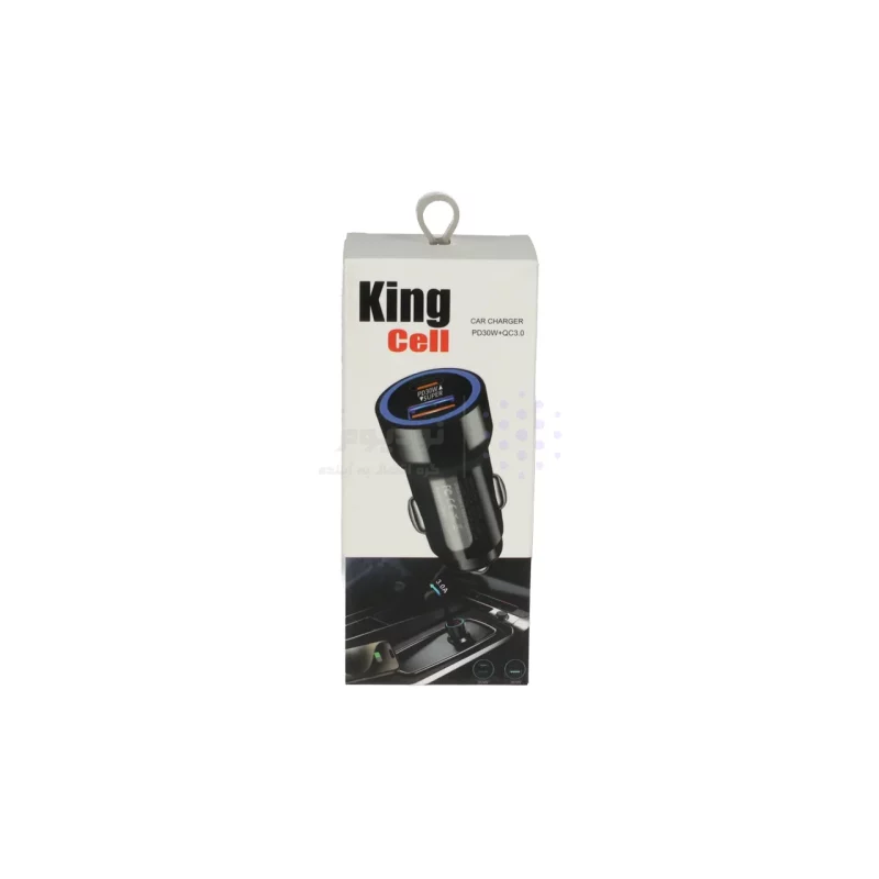 شارژر فندکی فست و PD دو پورت King Cell 30W - مشکی - ASP (گارانتی شش ماهه آروین) - تصویر 3