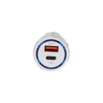 شارژر فندکی فست و PD دو پورت King Cell 30W - سفید - ASP (گارانتی شش ماهه آروین) - تصویر 3