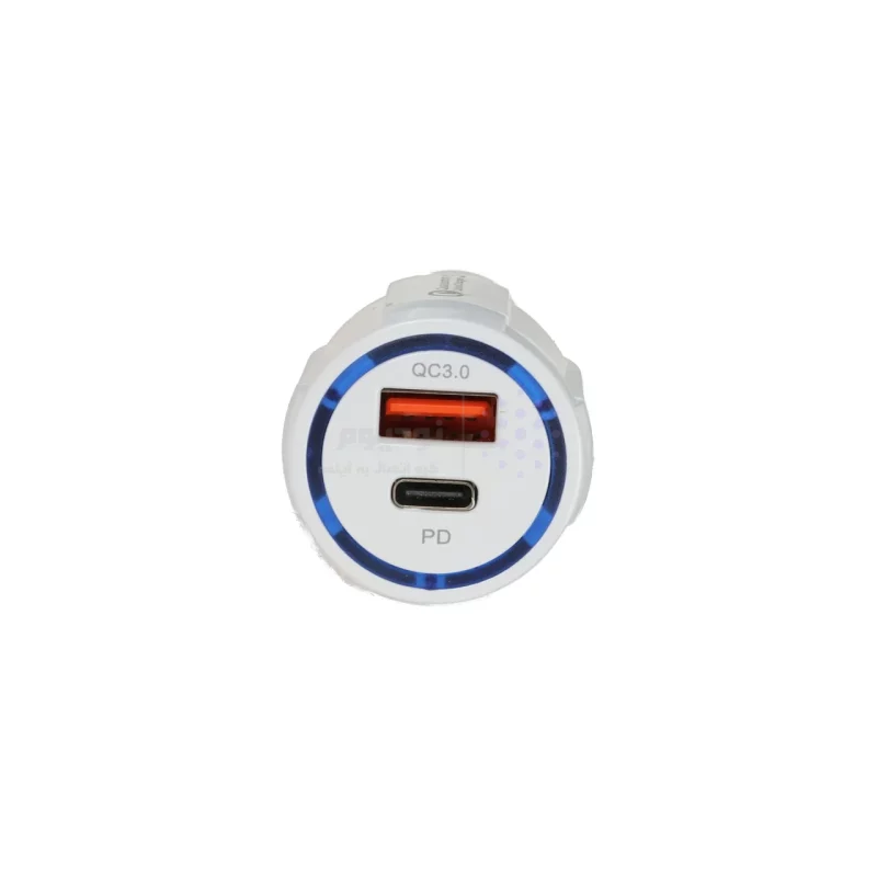 شارژر فندکی فست و PD دو پورت King Cell 30W - سفید - ASP (گارانتی شش ماهه آروین) - تصویر 3