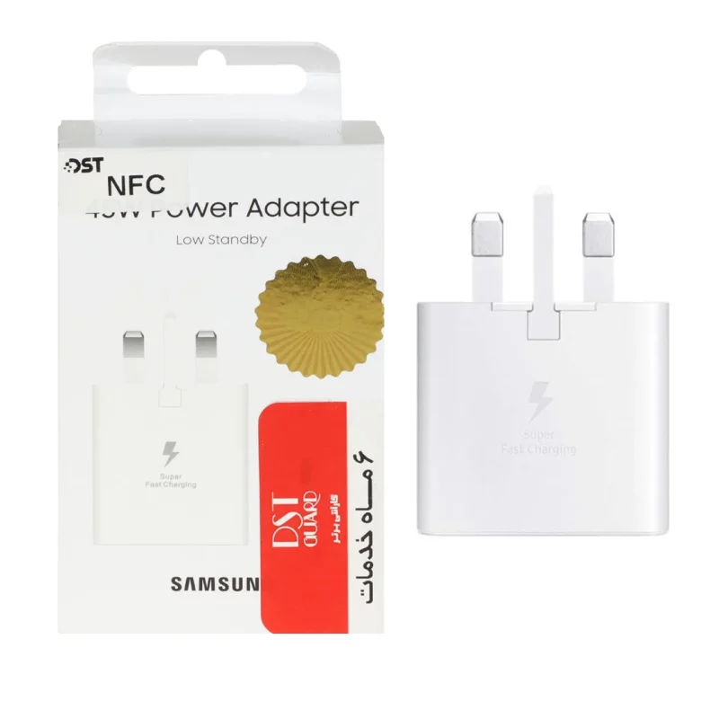 شارژر دیواری فست و PD تک پورت Samsung مدل EP-T4511 45W - سفید - Low Standby مجهز به فناوری NFC (گارانتی شش ماهه DST) - تصویر 2