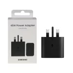 شارژر دیواری سه پین فست و PD تک پورت SAMSUNG Type-C مدل EP-T4510 45W - مشکی - BSA