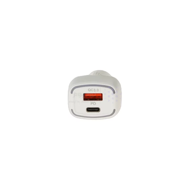 شارژر فندکی فست و PD دو پورت مدل CC-XL 38W - سفید - BSA - تصویر 4