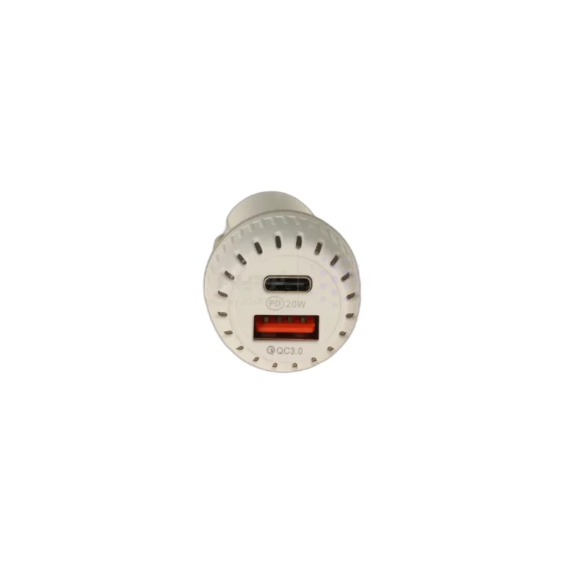 شارژر فندکی فست و PD دو پورت مدل Q-004 20W - سفید - BSA - تصویر 4