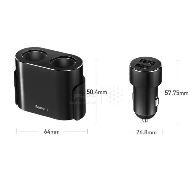 شارژر فندکی فست دو پورت Baseus مدل CRDYQ-01 - مشکی - تصویر 3