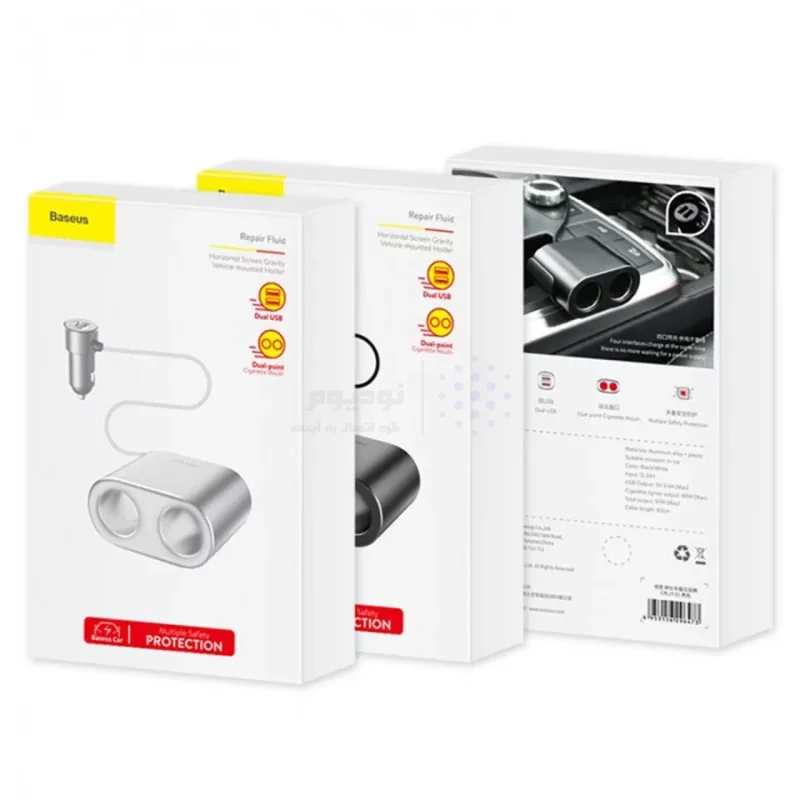 شارژر فندکی فست دو پورت Baseus مدل CRDYQ-01 - مشکی - تصویر 4