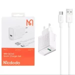 شارژر دیواری فست تک پورت Mcdodo مدل CH-5750 18W به همراه کابل شارژ Type-C - سفید (گارانتی متین)