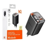 شارژر دیواری فست دو پورت Mcdodo مدل CH-410 67W به همراه کابل متصل Type-C - مشکی (گارانتی متین)