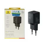 شارژ دیواری فست و PD دو پورت Baseus مدل Palm 30W - مشکی (گارانتی آونگ)