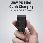 شارژ دیواری فست و PD تک پورت Baseus مدل Super Si 1C 20W - مشکی (گارانتی آونگ) - تصویر 4