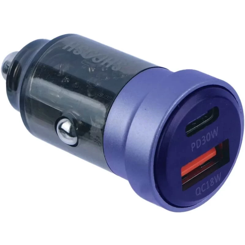 شارژر فندکی فست و PD دو پورت Shoosh مدل SH-805 48W - آبی - SMO - تصویر 5