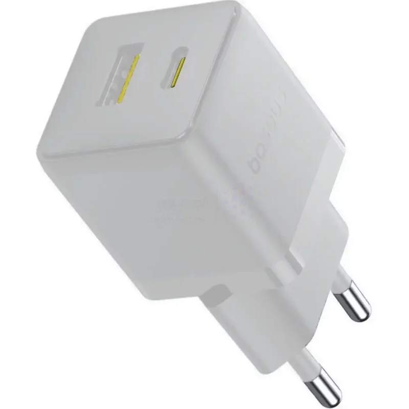 شارژر دیواری PD و فست دو پورت Baseus مدل Palm 30W - سفید (گارانتی آونگ) - تصویر 6