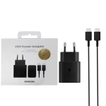 شارژر دیواری سه پین PD و فست Samsung مدل T4511 45W به همراه کابل شارژ DST - Type-C To Type-C (گارانتی شش ماهه شرکتی)