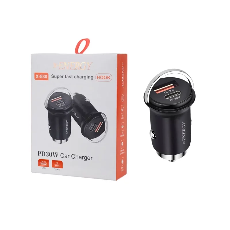 شارژر فندکی فست و PD دو پورت X-Energy مدل X-530 30W - خاکستری (گارانتی IPM) - تصویر 2