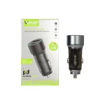 شارژر فندکی PD و فست دو پورت V-Smart مدل VS-14 67W - نقرآبی - BSA