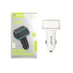 شارژر فندکی PD و فست سه پورت V-Smart مدل VS-19 55W - سفید - BSA