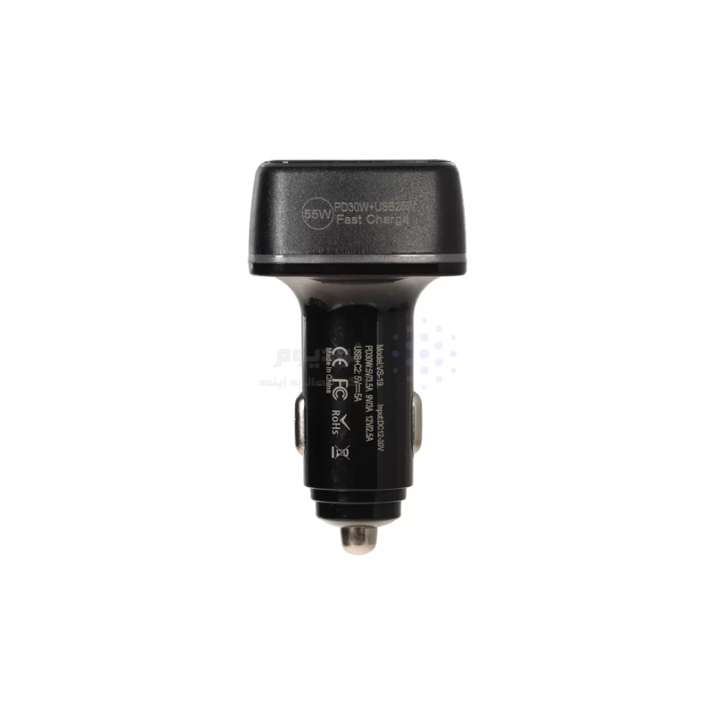 شارژر فندکی PD و فست سه پورت V-Smart مدل VS-19 55W - مشکی - BSA - تصویر 3