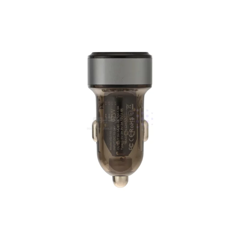 شارژر فندکی PD و فست دو پورت V-Smart مدل VS-110 67W - نقرآبی - BSA - تصویر 3