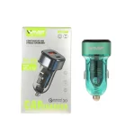شارژر فندکی PD و فست دو پورت V-Smart مدل VS-110 67W - سبز - BSA