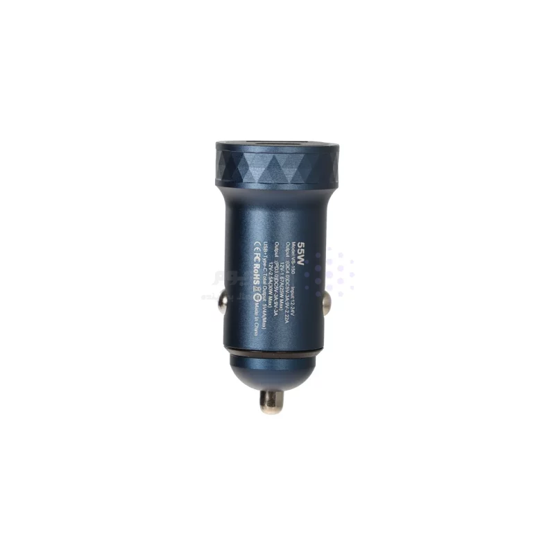 شارژر فندکی PD و فست دو پورت V-Smart مدل VS-150 55W - سرمه ای - BSA - تصویر 3