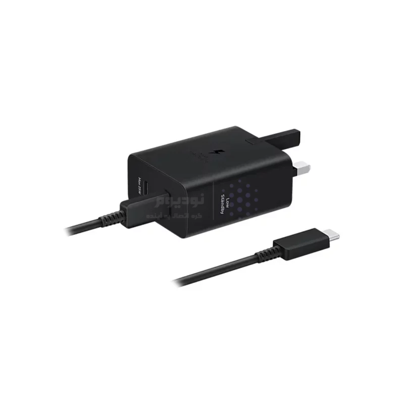 شارژر دیواری سه پین فست و PD تک پورت SAMSUNG Type-C مدل EP-T5020 50W به همراه کابل شارژ Type-C - مشکی - (گارانتی 18 ماهه شرکتی) - تصویر 5
