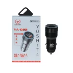 شارژر فندکی PD و فست دو پورت Yoshita مدل YA-022 - مشکی - MMS (گارانتی شش ماهه YA)