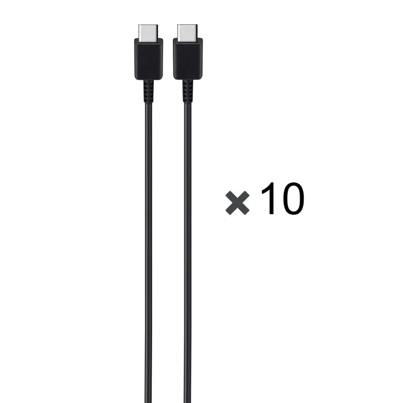 پک 10 عددی کابل شارژ SAMSUNG Type-C to Type-C مدل S23 HI Plus PD - مشکی - DST (گارانتی شش ماهه) - تصویر 2