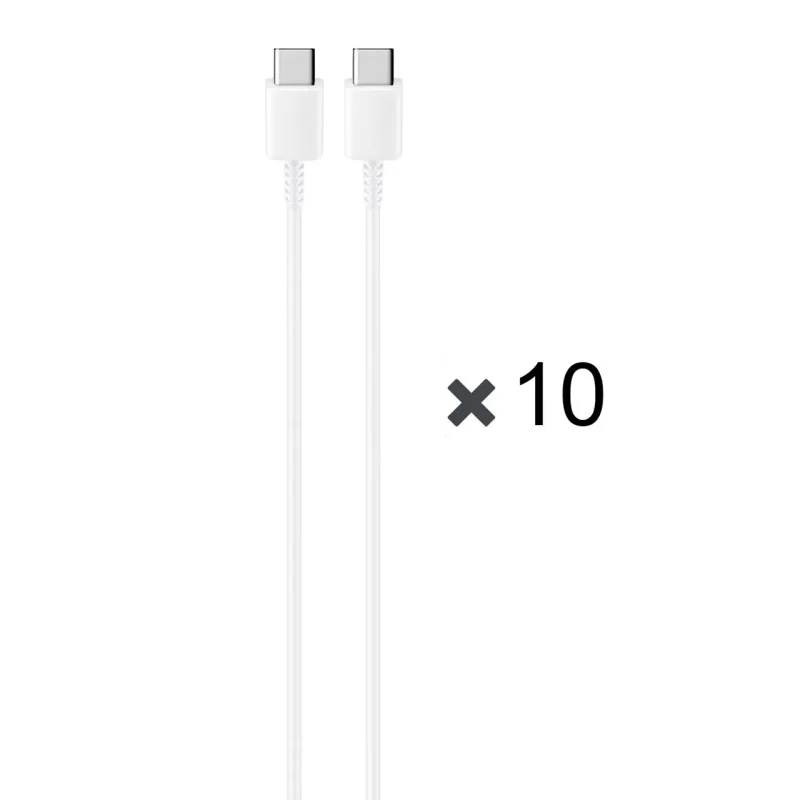پک 10 عددی کابل شارژ SAMSUNG Type-C to Type-C مدل S23 HI Plus PD - سفید - DST (گارانتی شش ماهه) - تصویر 2
