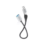 کابل تبدیل دوکاره Earldom USB TO Type-C مدل ET-OT83 - خاکستری - تصویر 3