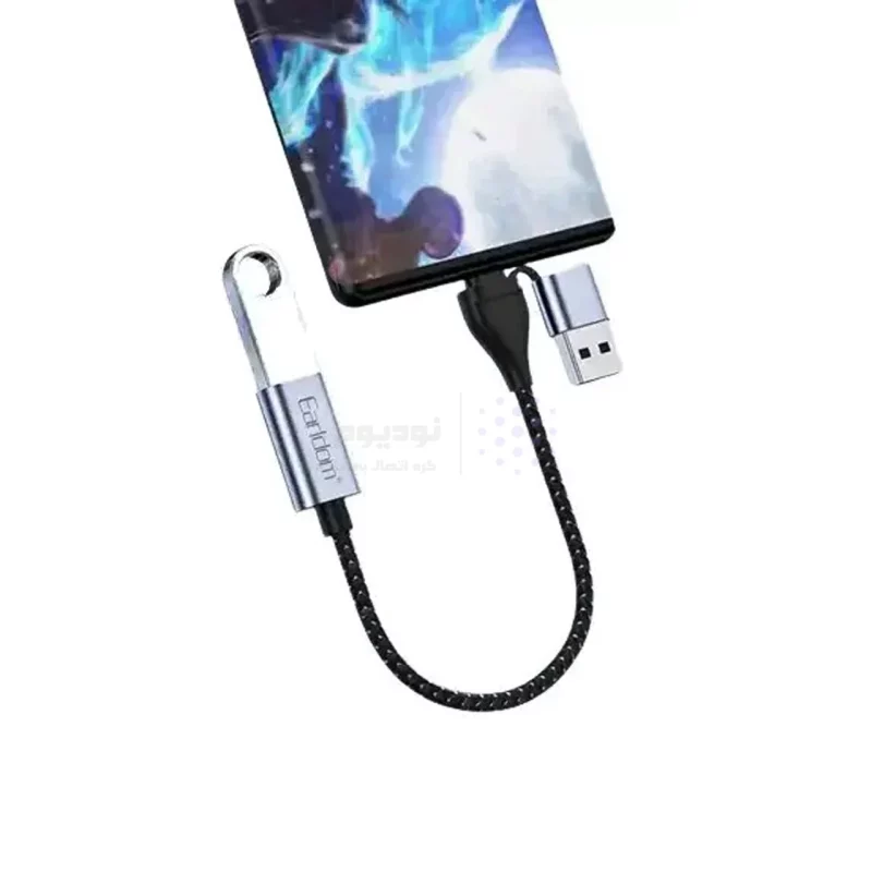 کابل تبدیل دوکاره Earldom USB TO Type-C مدل ET-OT83 - خاکستری - تصویر 4